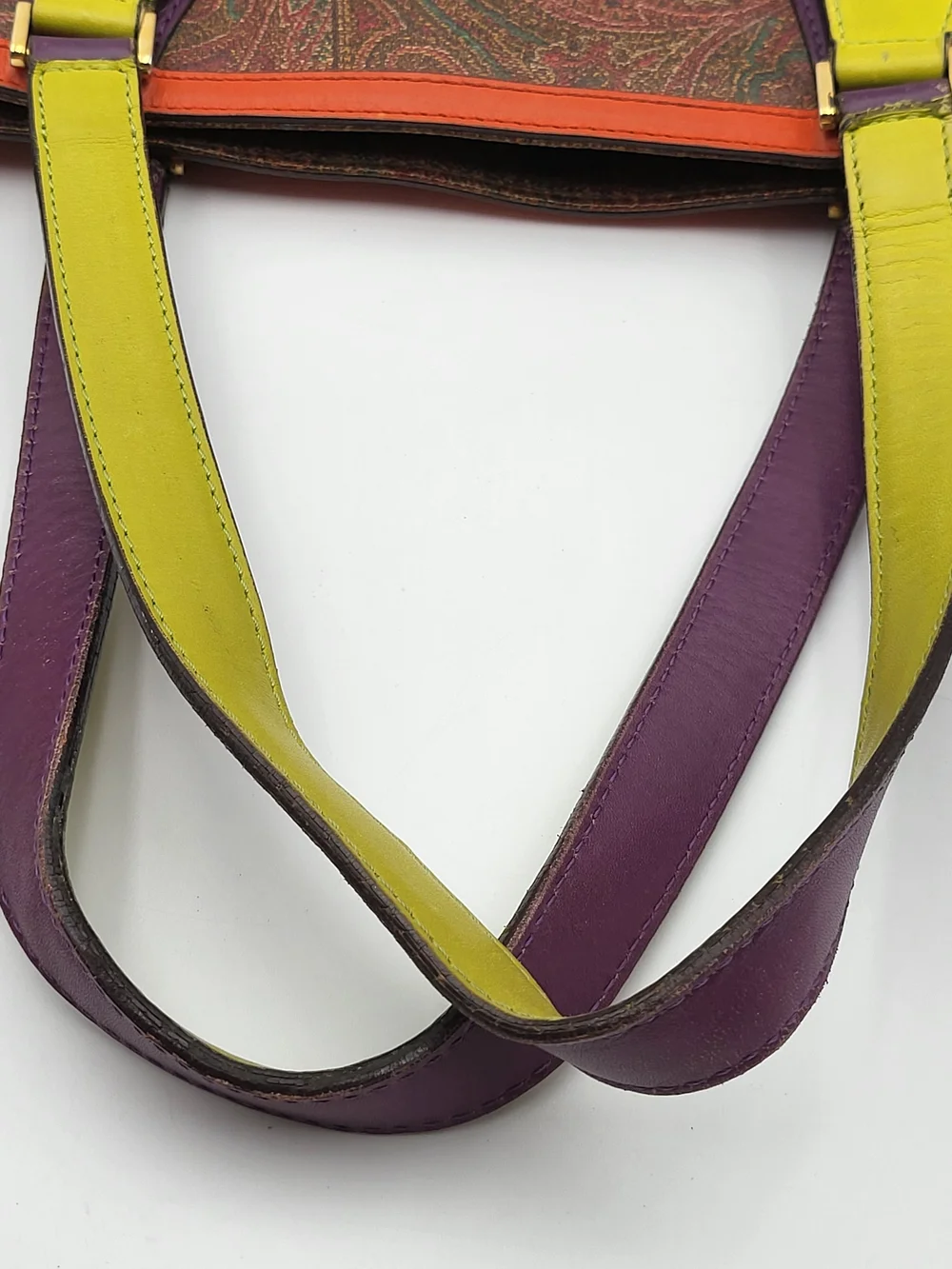 Etro Multicolor Paisley Pattern MM Tote Bag. Authentic..